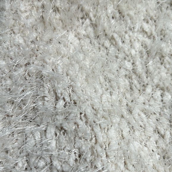 Laundry By Shelli Segal Sweater Eyelash Cream Knit Cardigan Womens Size S - Picture 11 of 13